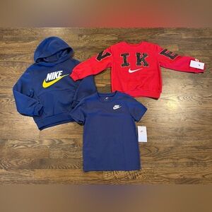 Nike NWT Youth Boy Lot Size Small Hoodie T-Shirt Navy Red RV $108